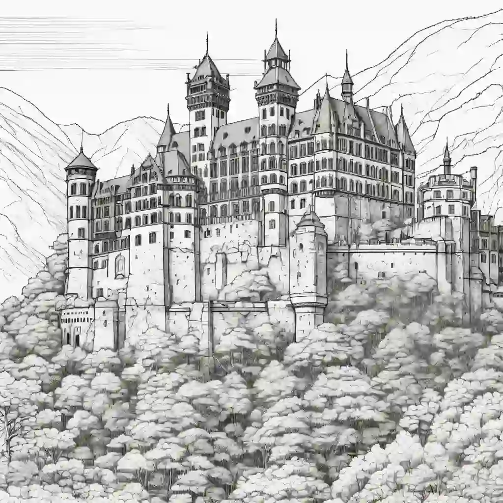 Heidelberg Castle coloring pages